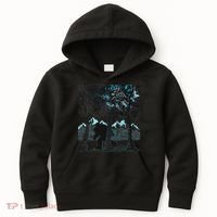 Bigfoot In The Forest Hiding Under The Moon Kids Hoodie thumb 0