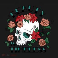 Beauty Is Timeless Skull Floral Apron thumb 3