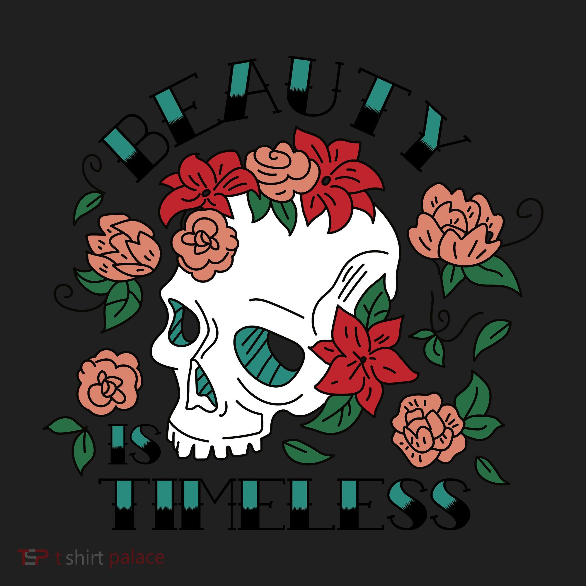 Beauty Is Timeless Skull Floral Hat