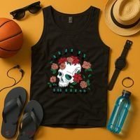 Beauty Is Timeless Skull Floral Tank Top thumb 4