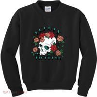 Beauty Is Timeless Skull Floral Kids Sweatshirt thumb 0