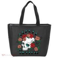 Beauty Is Timeless Skull Floral Tote Bag thumb 0