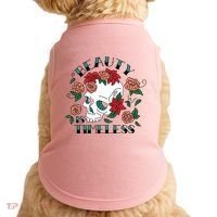 Beauty Is Timeless Skull Floral Doggie Tank thumb 0