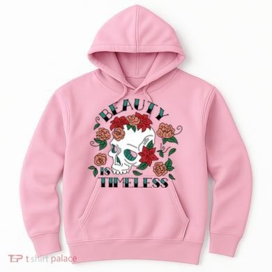 Beauty Is Timeless Skull Floral Hoodie