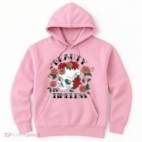 Beauty Is Timeless Skull Floral Hoodie thumb 0