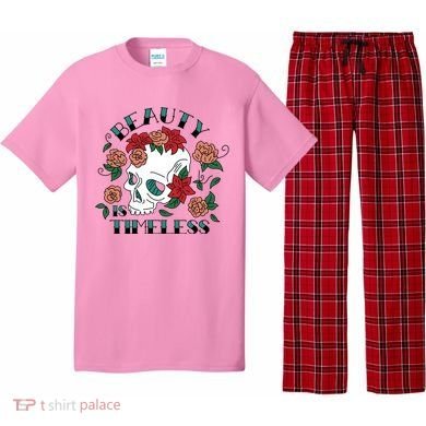 Beauty Is Timeless Skull Floral Pajama Set