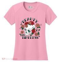 Beauty Is Timeless Skull Floral Women's Cooling Performance Crew T-Shirt thumb 0