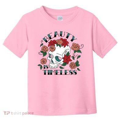 Beauty Is Timeless Skull Floral Toddler T-Shirt