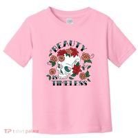 Beauty Is Timeless Skull Floral Toddler T-Shirt thumb 0