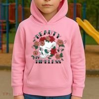 Beauty Is Timeless Skull Floral Kids Hoodie thumb 2