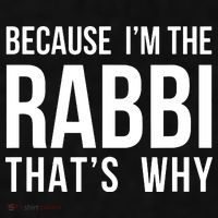 Because Im The Rabbi Thats Why Jewish Purim Hebrew School Ladies PosiCharge Tri-Blend Wicking Tank thumb 2