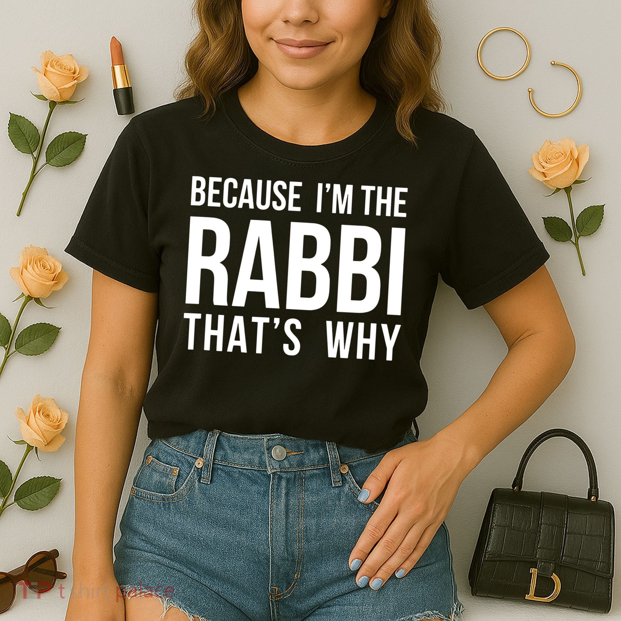 Because Im The Rabbi Thats Why Jewish Purim Hebrew School Comfort Colors Boxy T-Shirt