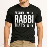 Because Im The Rabbi Thats Why Jewish Purim Hebrew School Cooling Performance Crew T-Shirt thumb 2