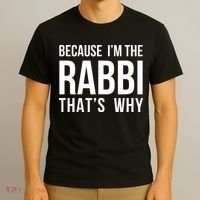 Because Im The Rabbi Thats Why Jewish Purim Hebrew School T-Shirt thumb 3