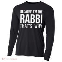 Because Im The Rabbi Thats Why Jewish Purim Hebrew School Cooling Performance Long Sleeve Crew thumb 0