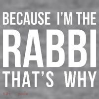 Because Im The Rabbi Thats Why Jewish Purim Hebrew School Women's Racerback Cropped Tank thumb 2
