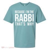 Because Im The Rabbi Thats Why Jewish Purim Hebrew School Sueded Cloud Jersey T-Shirt thumb 0