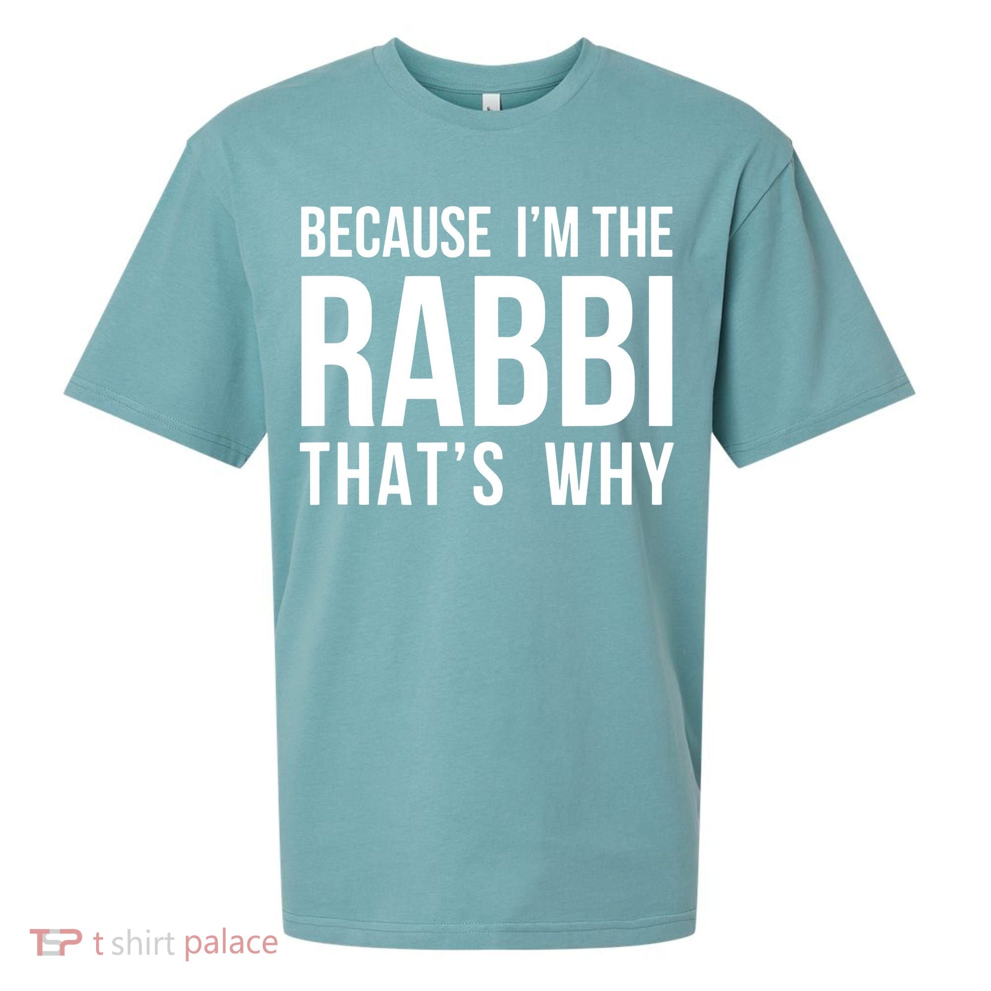 Because Im The Rabbi Thats Why Jewish Purim Hebrew School Sueded Cloud Jersey T-Shirt
