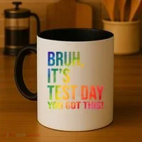 Bruh It's Test Day You Got This Testing Day Teacher Coffee Mug thumb 4