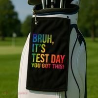 Bruh It's Test Day You Got This Testing Day Teacher Golf Towel thumb 2