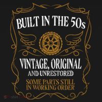 Built In The Fifties 50s Original Unrestored 70th Birthday Women's Hoodie thumb 2