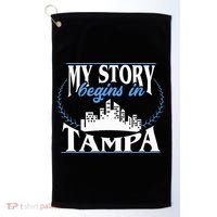 Born In Tampa Golf Towel thumb 0