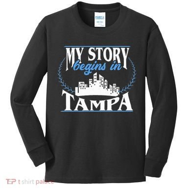 Born In Tampa Kids Long Sleeve Shirt