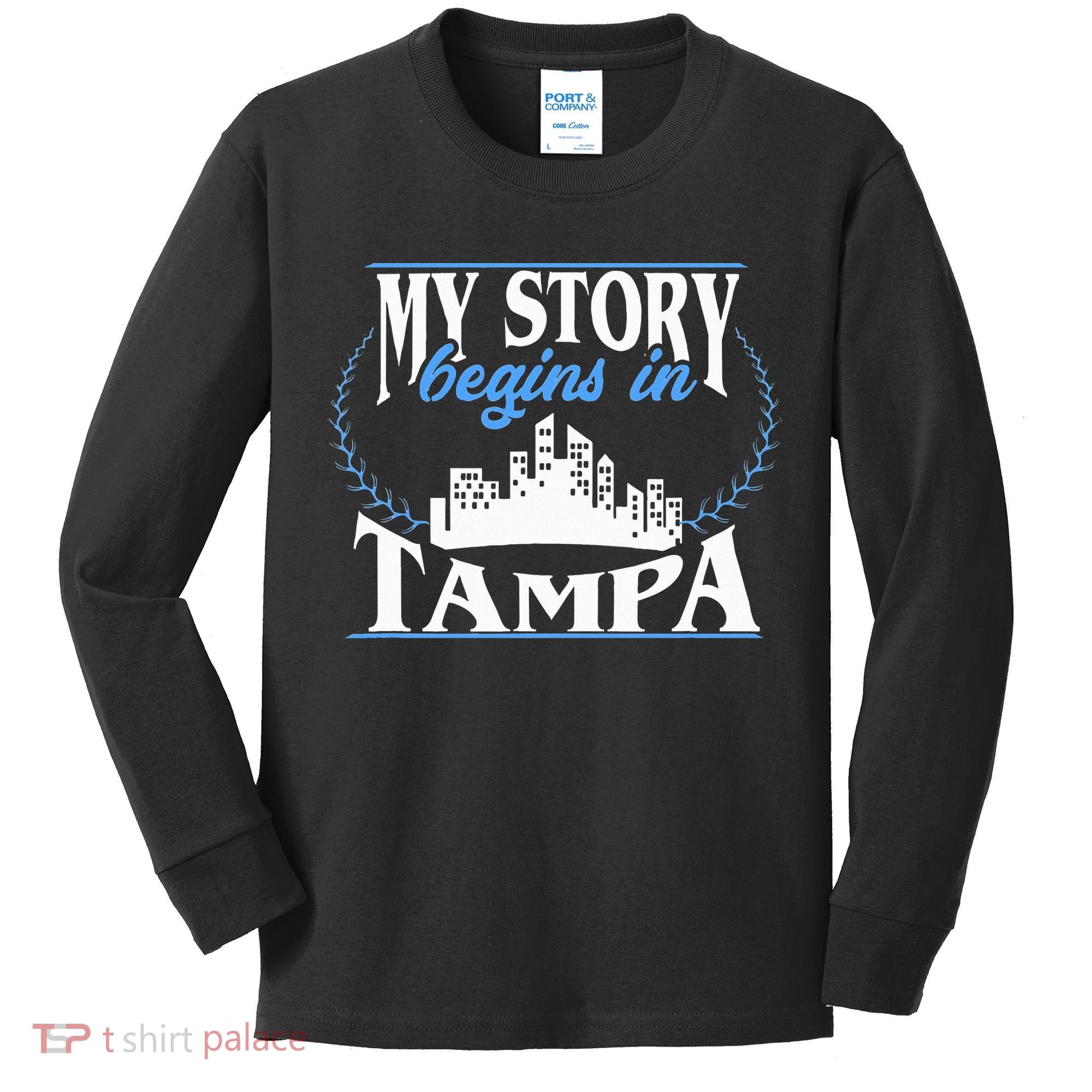 Born In Tampa Kids Long Sleeve Shirt