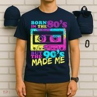 Born In The 80s But 90s Made Me Vintage Cassette T-Shirt thumb 6