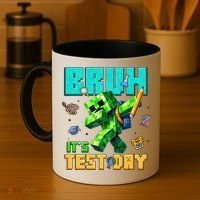 Bruh Its Test Day You Got This Pixel Video Game Coffee Mug thumb 4
