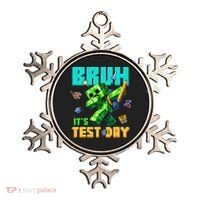 Bruh Its Test Day You Got This Pixel Video Game Ornament thumb 0
