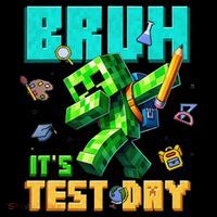 Bruh Its Test Day You Got This Pixel Video Game Ornament thumb 1