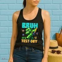 Bruh Its Test Day You Got This Pixel Video Game Women's Tank Top thumb 2