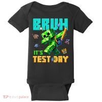 Bruh Its Test Day You Got This Pixel Video Game Baby Bodysuit thumb 0