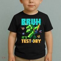 Bruh Its Test Day You Got This Pixel Video Game Toddler T-Shirt thumb 2