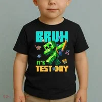 Bruh Its Test Day You Got This Pixel Video Game Toddler T-Shirt thumb 2