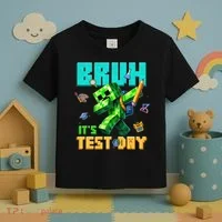 Bruh Its Test Day You Got This Pixel Video Game Toddler T-Shirt thumb 3