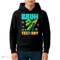 Bruh Its Test Day You Got This Pixel Video Game Kids Hoodie thumb 4