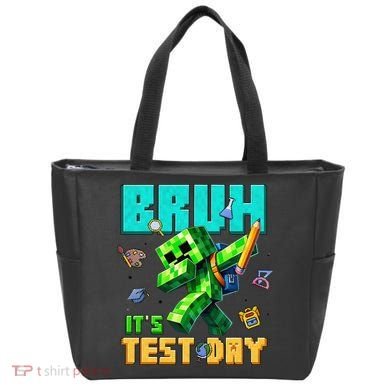 Bruh Its Test Day You Got This Pixel Video Game Tote Bag