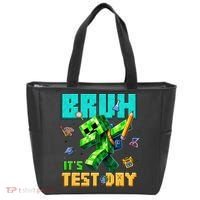 Bruh Its Test Day You Got This Pixel Video Game Tote Bag thumb 0