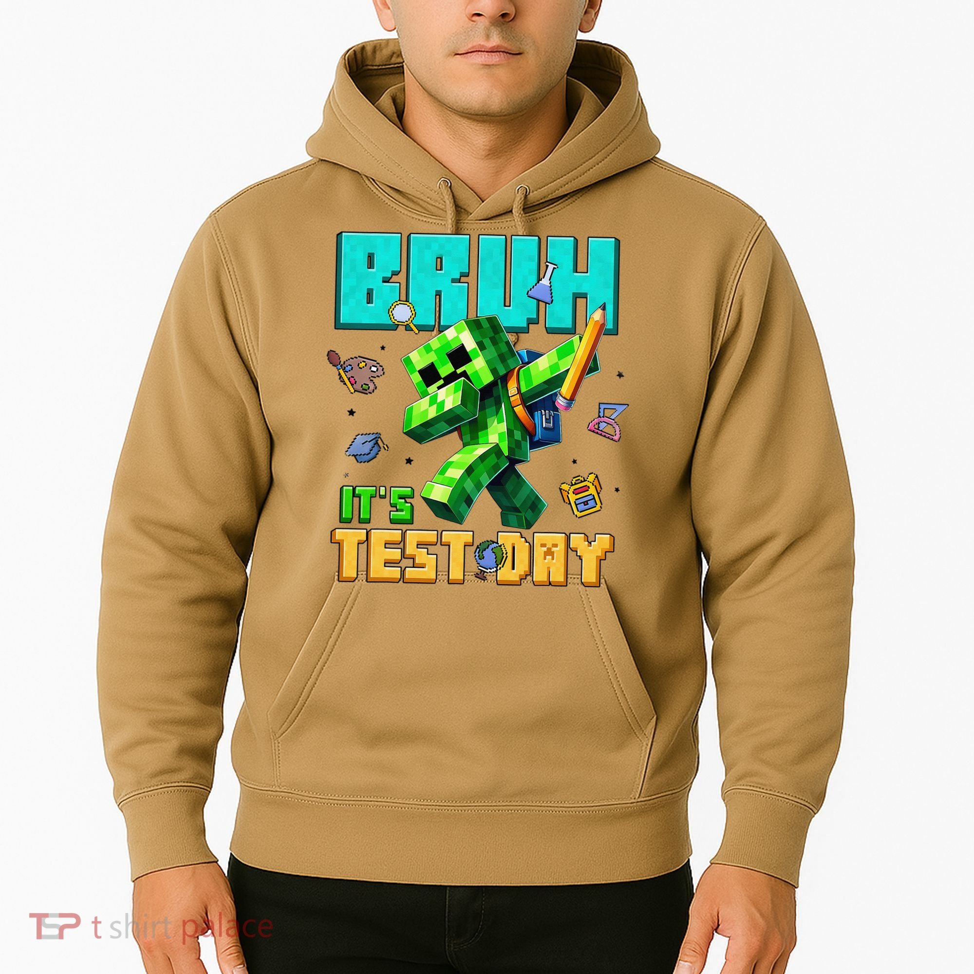 Bruh Its Test Day You Got This Pixel Video Game Hoodie