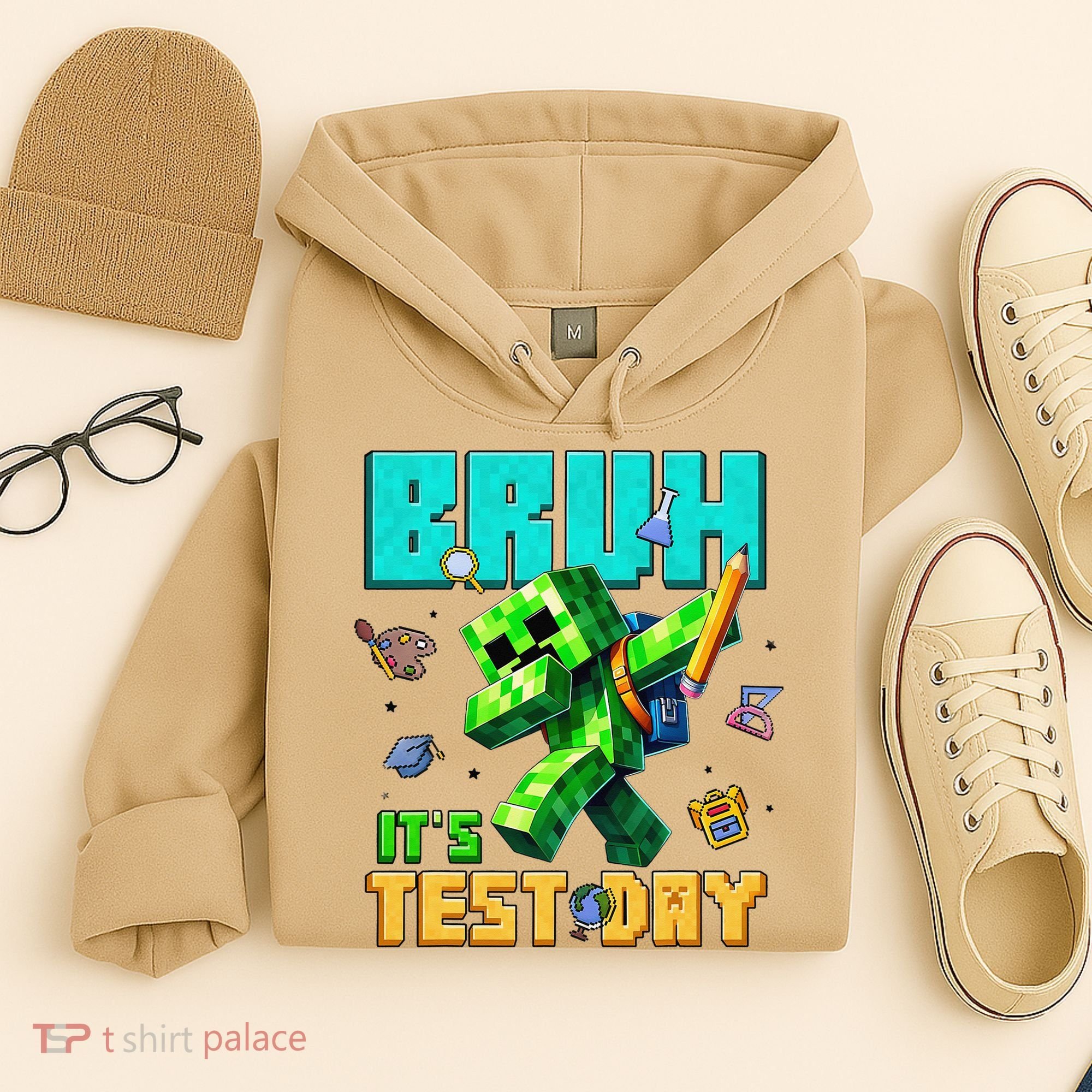 Bruh Its Test Day You Got This Pixel Video Game Hoodie