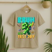 Bruh Its Test Day You Got This Pixel Video Game T-Shirt thumb 2