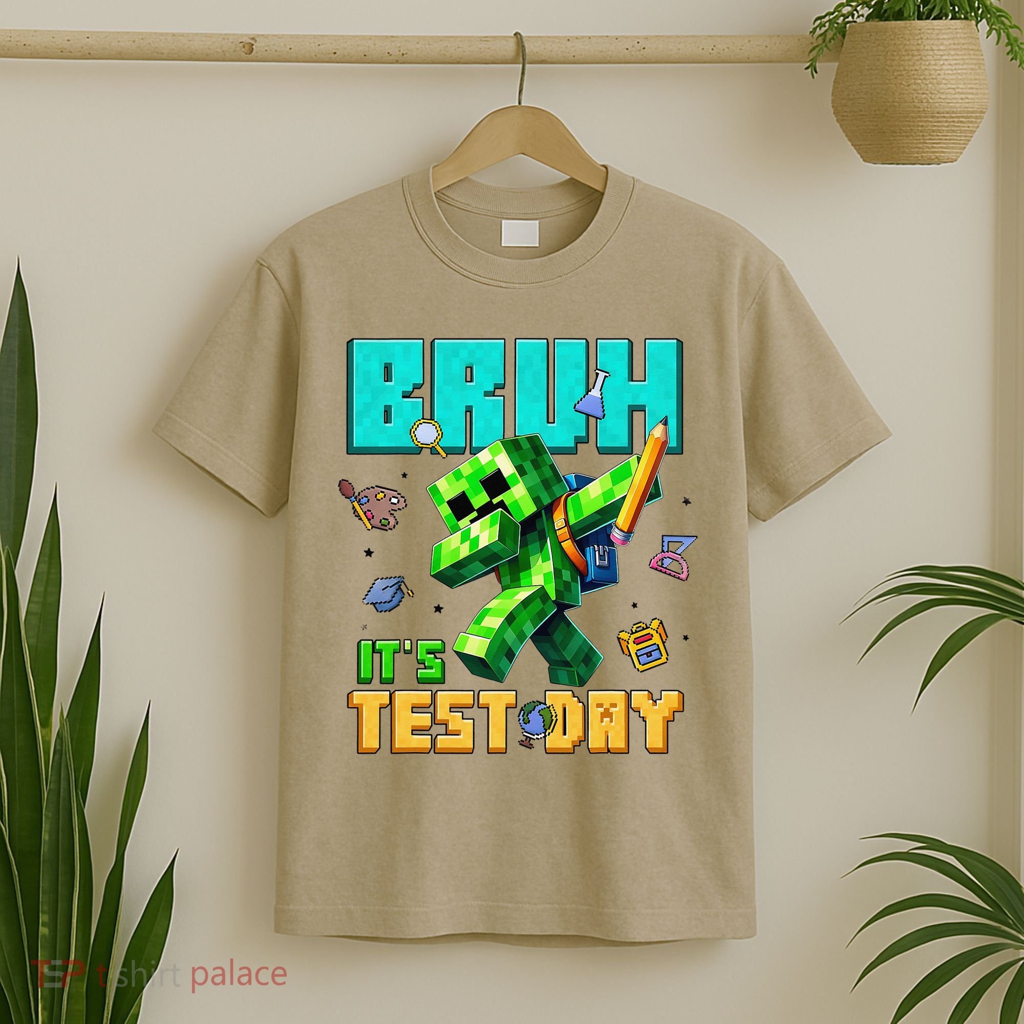 Bruh Its Test Day You Got This Pixel Video Game T-Shirt