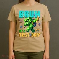 Bruh Its Test Day You Got This Pixel Video Game T-Shirt thumb 4