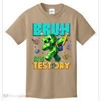 Bruh Its Test Day You Got This Pixel Video Game Kids T-Shirt thumb 0