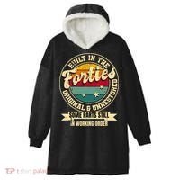 Built In The Forties Original Unrestored 40th Birthday 40s Hooded Wearable Blanket thumb 0
