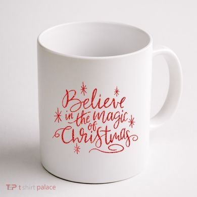Believe In The Magic Of Christmas Coffee Mug back