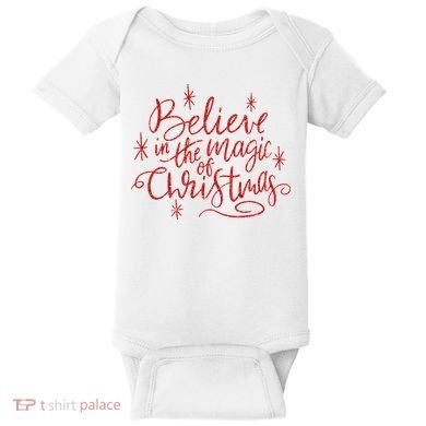 Believe In The Magic Of Christmas Baby Bodysuit