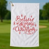 Believe In The Magic Of Christmas Golf Towel thumb 1